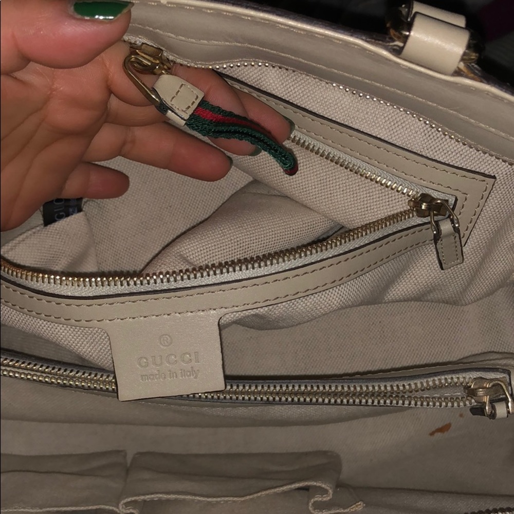 SOLD Gucci bag canvas leather - Picture 8 of 9